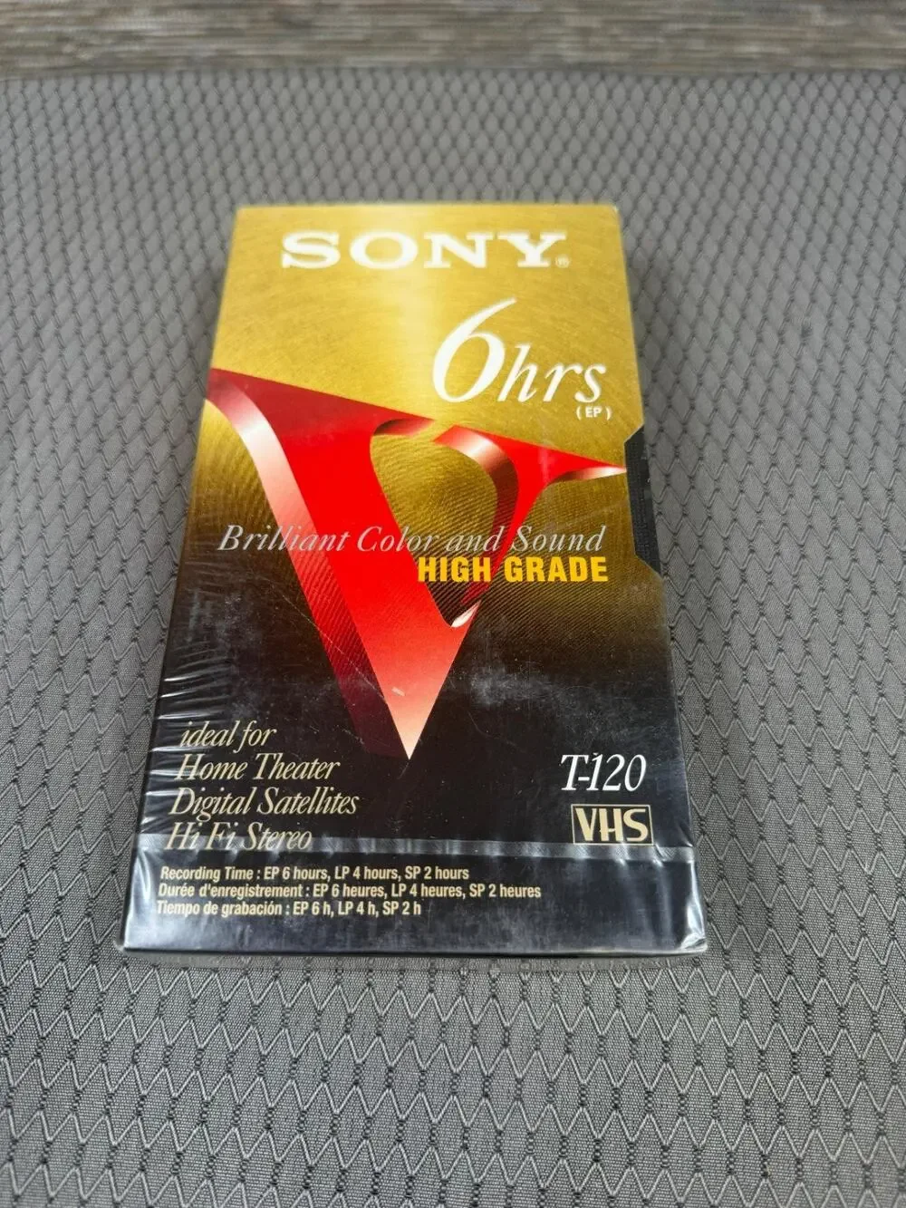 Sealed Sony T-120VF 6 Hrs (EP) Blank VHS Premium Grade NEW